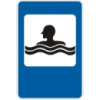 Дорожный знак 6.23 - Пляж или бассейн. Знаки сервиса. ДСТУ 4100:2002-2014.