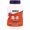 Витамин В6 (Пиридоксин), Vitamin B6, Now Foods, 100 мг, 250 капсул