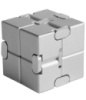 Бесконечный кубик RESTEQ, антистресс Infinity Cube 38 мм. Игрушка-антистресс из алюминиевого сплава