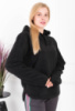 Жіноча чорна кофта з капюшоном