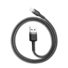 USB кабель зарядки для iPhone Baseus Cafule Lightning Cable Special Edition 1.5A (2m) (CALKLF-H) (Сірий) - купити в SmartEra.ua