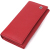 Яскравий вертикальний гаманець із натуральної шкіри 723087 Червоний