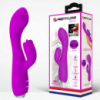 Вібратор Pretty Love Doreen з кліторальним стимулятором силіконовий та 12 режимами вібрації