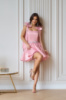 Коктейльна Сукня Банти Атлас 25028 Рожева