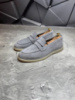 Лоферы мужские замшевые серые LORO PIANA Suede! Туфли Лоферы мужские серые! Натуральна ЗАМША!