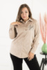 Жіноча бежева сорочка батал