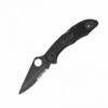 Нож складной Spyderco Delica 4 Black Blade, полусерейтор (C11PSBBK)