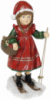 Декоративная статуэтка «Девочка на лыжах» 11х9.5х20см, красный