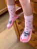 Махрові носочки-чешки «Рожеві в сердечка» з антиковзкою підошвою 24/25 ( 16,5 см устілка, 3-4 роки)