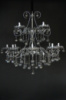 Хрустальная люстра SVLIGHT двенадцатирожковая A21C21/12 хром+черный