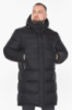 Куртка мужская Braggart удлиненная с капюшоном - 63717 чёрного цвета