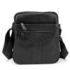 Шкіряний маленький чоловічий месенджер чорний 70187A