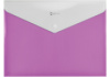 Папка-конверт А4 на кнопці з розширенням, СМУГА, рожева