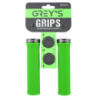 Грипсы (ручки руля)   Greys GR17420 прямые, Зеленые, алюминиевый зажим 1 шт, заглушки, длина 130 мм BD (U-4019)