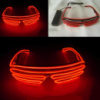 Светодиодные LED EL очки RESTEQ (красные) — светящиеся очки для вечеринок, пати, концертов, фестивалей и клубов