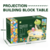 Дитячий ігровий столик-проектор 3в1 (SE-105) «Динозаврик», підсвічування, мелодія, конструктор.