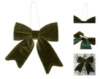 Игрушка на елку YES Бант 975087 12x13.5 см темно-зеленая