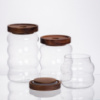 Набор банок для сыпучих продуктов 3 штуки с бамбуковыми крышками 400/600/800 мл 64486-12