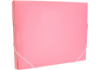 Папка-бокс пластикова А4 на гумках, 30 мм, пастельна рожева