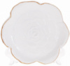 Набор 6 керамических тарелок «Rose» 16х15.5х2.5см, белый с золотом