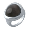 Серебряное кольцо CatalogSilver с кошачьим глазом, вес изделия 9,43 гр (1975015) 18 размер