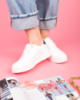 Жіночі білі кросівки на шнурівці