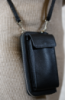Женская кожаная сумка-кошелек через плечо «Ricambio» черная