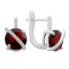 Серебряные серьги CatalogSilver с натуральным гранатом 3.331ct (2181415)