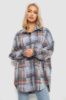 Рубашка женская в клетку, цвет серо-синий, 257R505