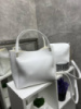 АКЦІЯ. Білий —  комплект сумка + клатч - фурн.золото — на блискавці, зі знімним ременем у комплекті (2010)