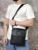 Чоловічий комплект Emporio Armani футболка біла + месенджер чорний великий