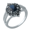 Серебряное кольцо CatalogSilver с натуральным сапфиром 3.565ct, вес изделия 3,72 гр (2008941) 18.5 размер