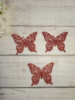 Метелик з фоамірану з глітером червоний №8