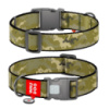 Нашийник для собак нейлоновий WAUDOG Nylon з QR паспортом, малюнок «Мілітарі», пластиковий фастекс, XXL, Ш 35 мм, Дов 46-70 см
