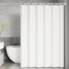 Шторка для ванной и душа с пластиковыми крючками 180x180 см водоотталкивающая штора с кольцами в ванную
