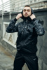 Чоловіча вітровка Nike Windrunner Jacket камуфляж сіро-чорний