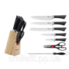 Набір Кухонних ножів з ножицями та підставкою UNIQUE UN-1837, Набір якісних ножів для дому