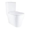 Унітаз-моноблок підлоговий Qtap Swan Ultra Quiet безобідковий з сидінням Soft-close WHITE QT16226080AW