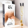 Золотий затискач для клітора з бубонцями «Beverly clit clamp» Art of Sex