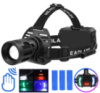 Ліхтар налобний CARBON BL-2322-TG+3LED(White+Red+Blue+Green), Motion Sensor, 3x18650, ЗП Type-C, zoom