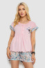 Піжама жіноча з принтом, колір рожевий, 243R6012-P2