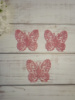 Метелик з фоамірану з глітером темно-рожевий №5