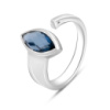 Серебряное кольцо CatalogSilver с искуственным танзанитом nano 1.535ct, вес изделия 3,29 гр (2108207) 18 размер