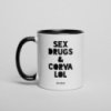 Кружка «Sex Drugs & Corvalol», Черный, английский, 330 мл