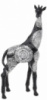 Декоративная фигура «Жираф» 19х9.5х41см полистоун, черный с серебром