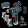 Bosch Professional GSR 12V-15 Аккумуляторная дрель-шуруповерт + набор бит + сверла (39шт.)