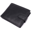 Вместительный мужской бумажник из натуральной кожи Vintage sale_15102 Черный