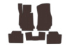 Резиновые коврики Carsuit (Для F36, коричневые) для BMW 4 серия F32/F33/F36 2012-2020 гг