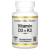 California Gold Nutrition Vitamin D3 + K2 180 капсул