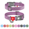 Нашийник WAUDOG Re-cotton з QR паспортом, відновлена бавовна, пластикова пряжка (ширина 15 мм, довжина 25-35 см) фіолетовий